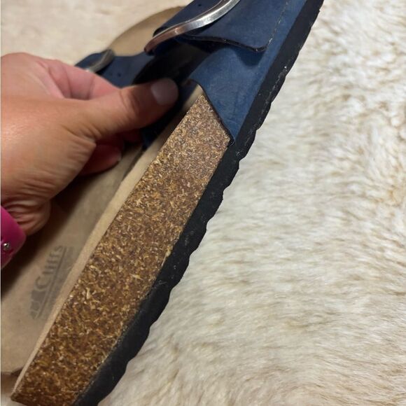 Cliffs by WHITE MOUNTAIN Blue Sandals with Buckle and Comfort Footbed - Picture 4 of 6